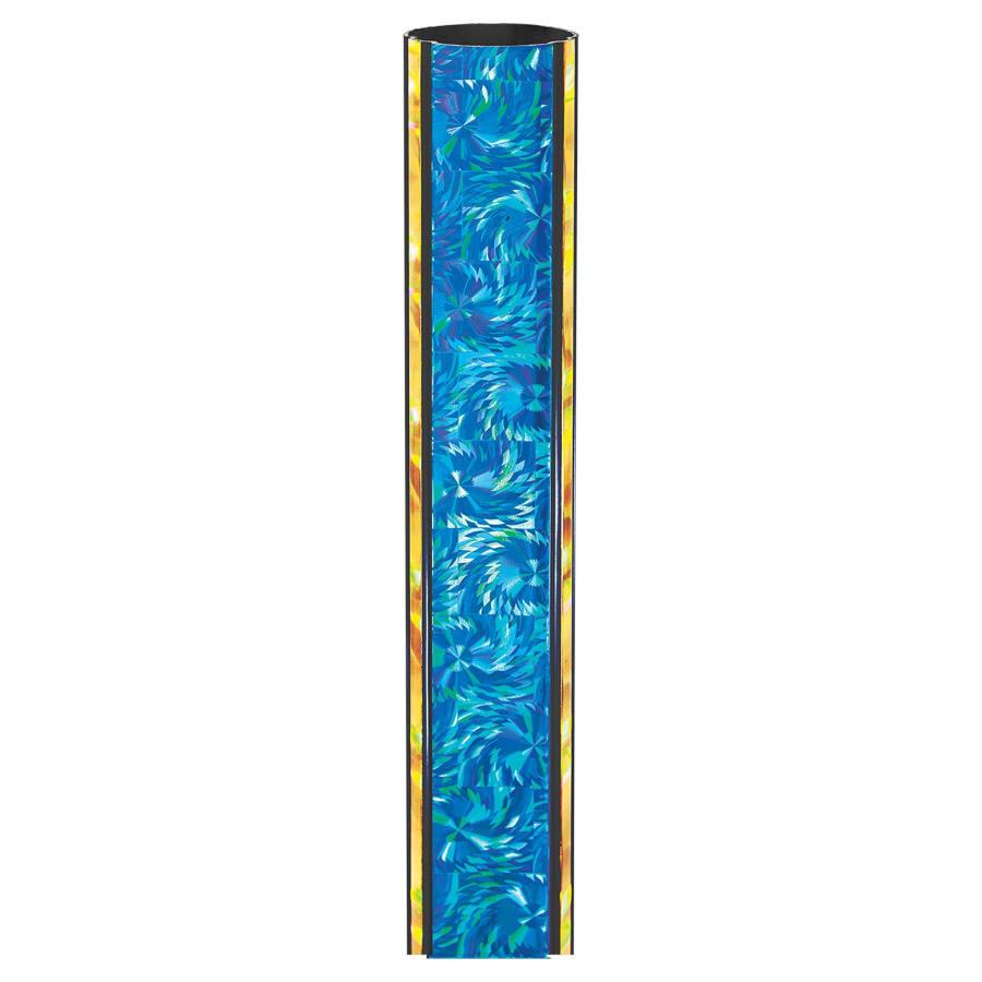 45" Round Trophy Column Tubing, 1 3/4" (Cut to Length) - 45" Blue/Gold Round Buzz Saw Trophy Column