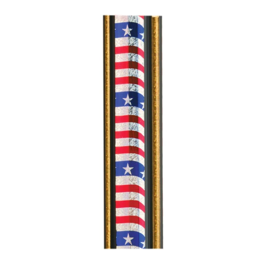 45" Round Trophy Column Tubing, 1 3/4" (Cut to Length) - 45" Flag/Gold Round Twist Trophy Column