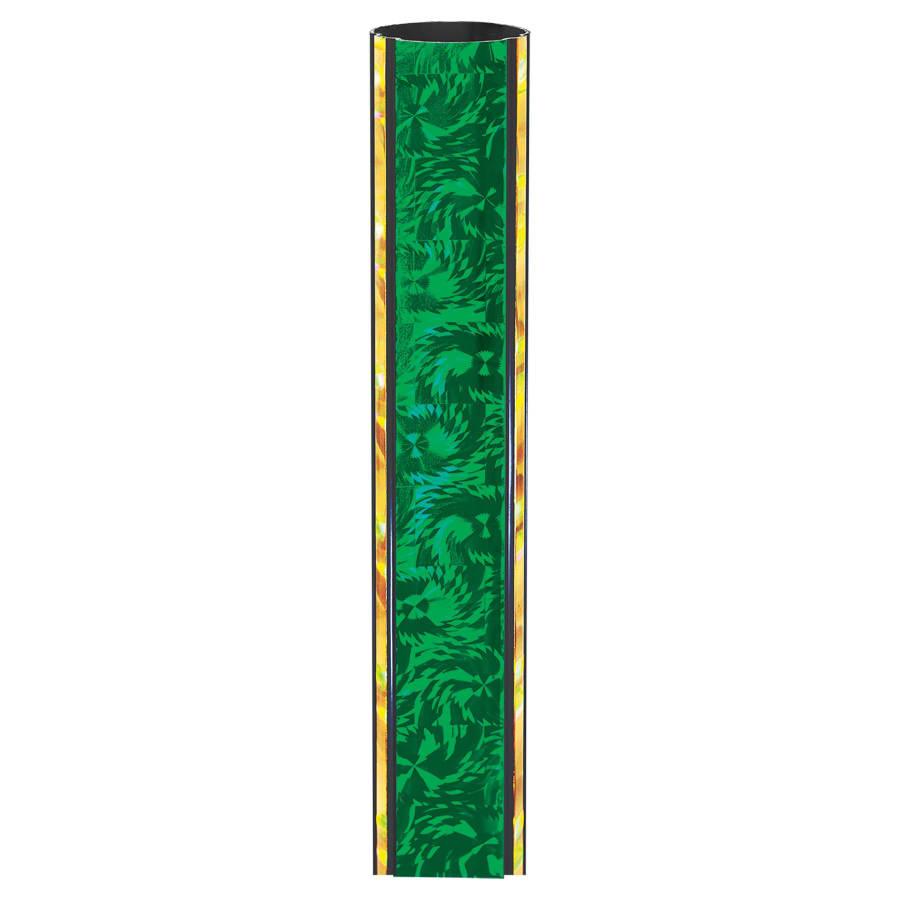 45" Round Trophy Column Tubing, 1 3/4" (Cut to Length) - 45" Green/Gold Round Buzz Saw Trophy Column