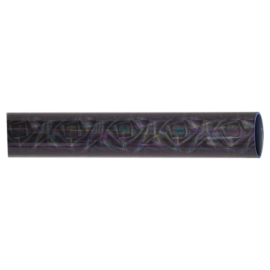 45" Round Trophy Column Tubing, 1 3/4" (Cut to Length) - 45" Round Black Dazzle Full Wrap Trophy Column