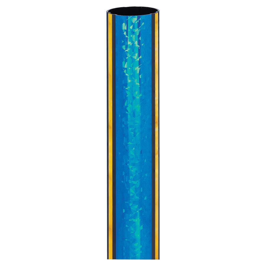 45" Round Trophy Column Tubing, 1 3/4" (Cut to Length) - 45" Round Blue/Gold Illusion Trophy Column