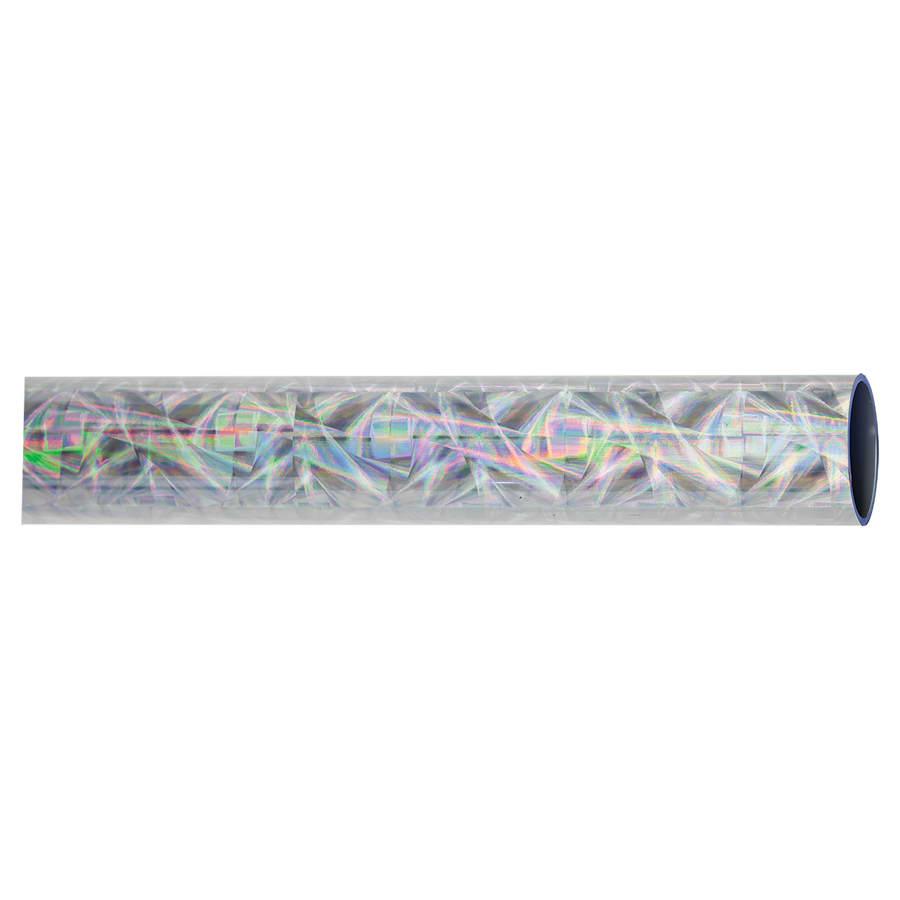 45" Round Trophy Column Tubing, 1 3/4" (Cut to Length) - 45" Round Silver Dazzle Full Wrap Trophy Column