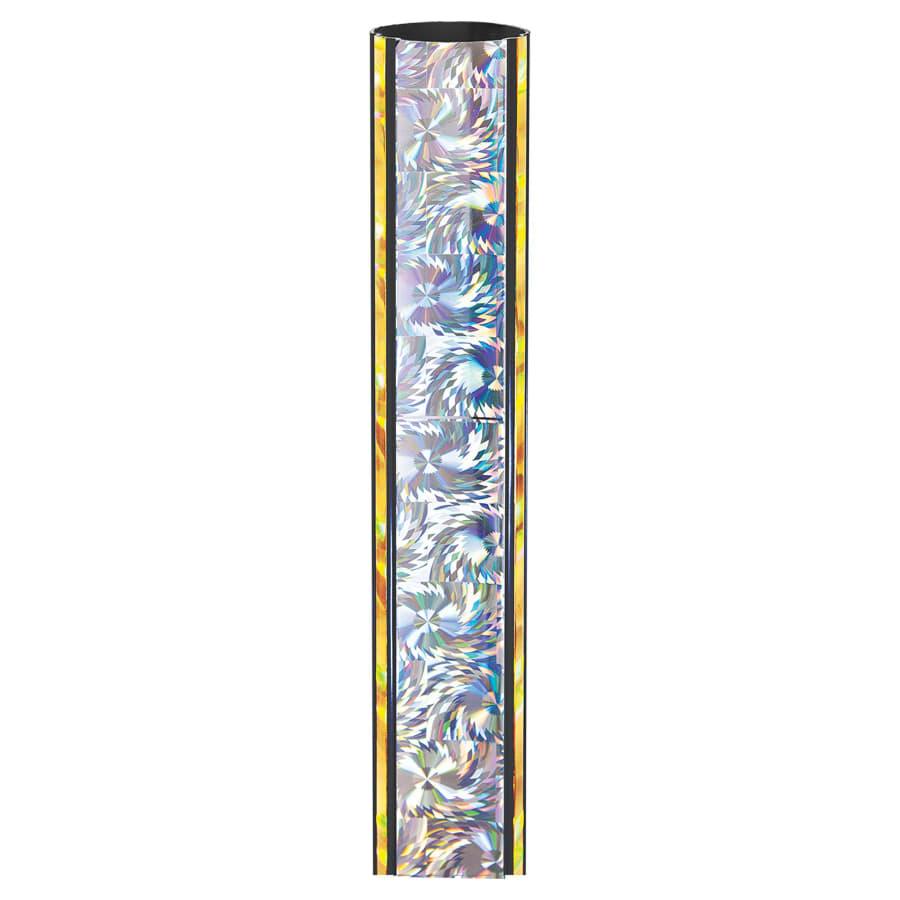 45" Round Trophy Column Tubing, 1 3/4" (Cut to Length) - 45" Silver/Gold Round Buzz Saw Trophy Column