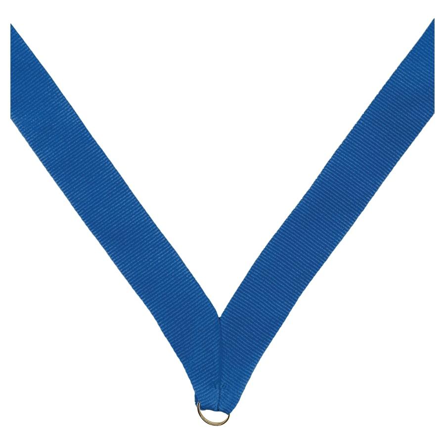 7/8" Medal Neck Ribbons with or without Snap Clip (Packs) - 7/8" Blue Neck Ribbon without Snap Clip