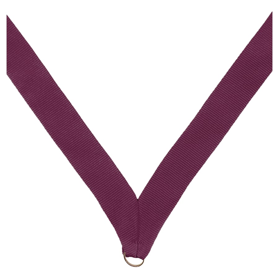 7/8" Medal Neck Ribbons with or without Snap Clip (Packs) - 7/8" Maroon Neck Ribbon without Snap Clip