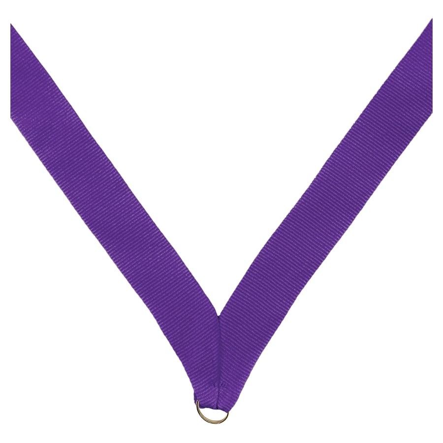 7/8" Medal Neck Ribbons with or without Snap Clip (Packs) - 7/8" Purple Neck Ribbon without Snap Clip