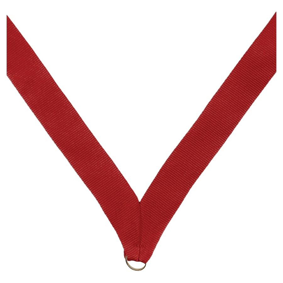 7/8" Medal Neck Ribbons with or without Snap Clip (Packs) - 7/8" Red Neck Ribbon without Snap Clip