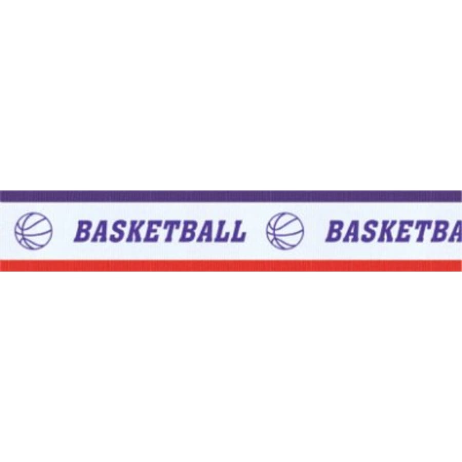 7/8" Medal Neck Ribbons with or without Snap Clip (Packs) - 7/8" Red/White/Blue Basketball Sport Neck Ribbon with Snap Clip