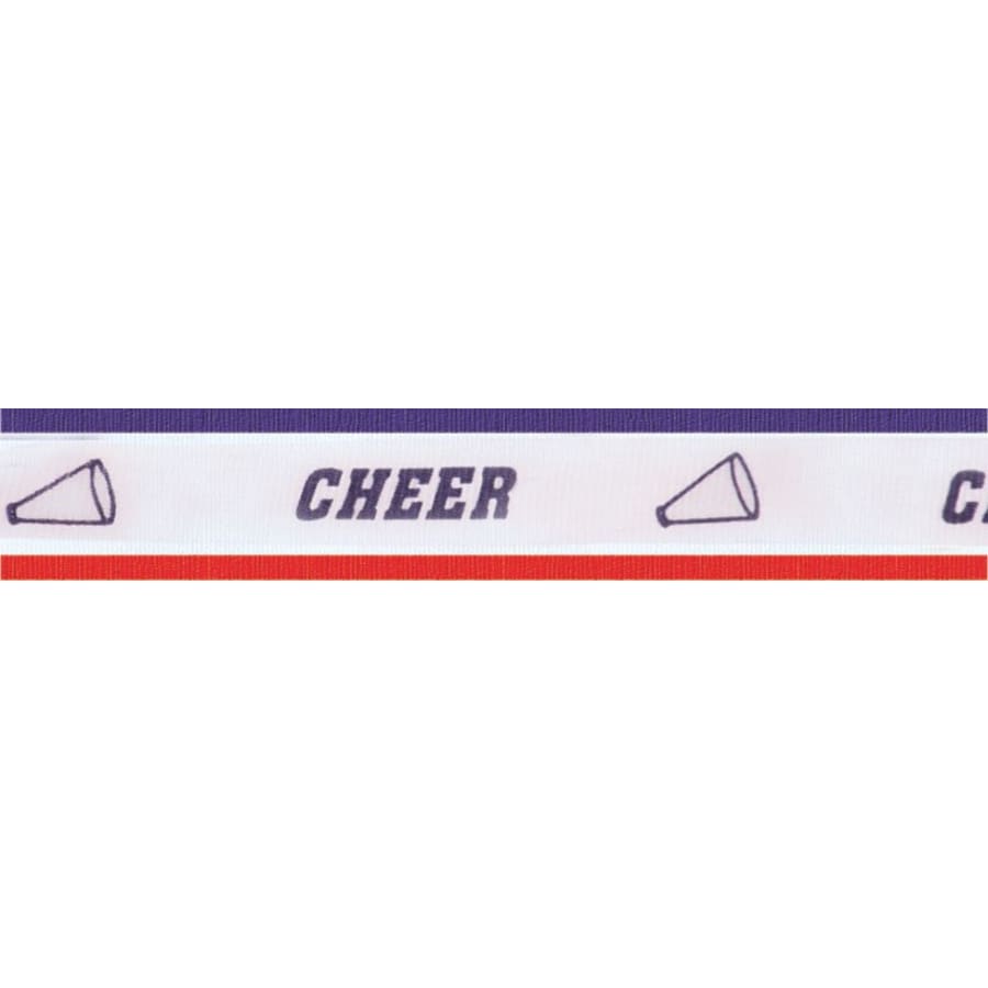 7/8" Medal Neck Ribbons with or without Snap Clip (Packs) - 7/8" Red/White/Blue Cheer Sport Neck Ribbon with Snap Clip