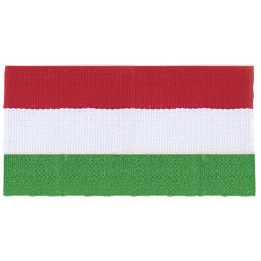 7/8" Medal Neck Ribbons with or without Snap Clip (Packs) - 7/8" Red/White/Green Neck Ribbon with Snap Clip