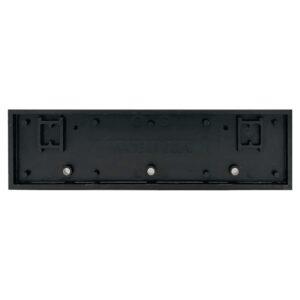 Personalized Office Door Name Plate with Wall Frame - 2" x 8" / Square / Black with White Lettering