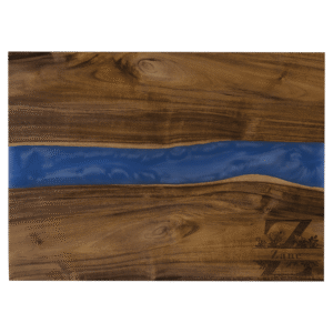 Personalized Acacia and Resin Serving Board - Blue Pearl 15 3/4in x 11 3/4in