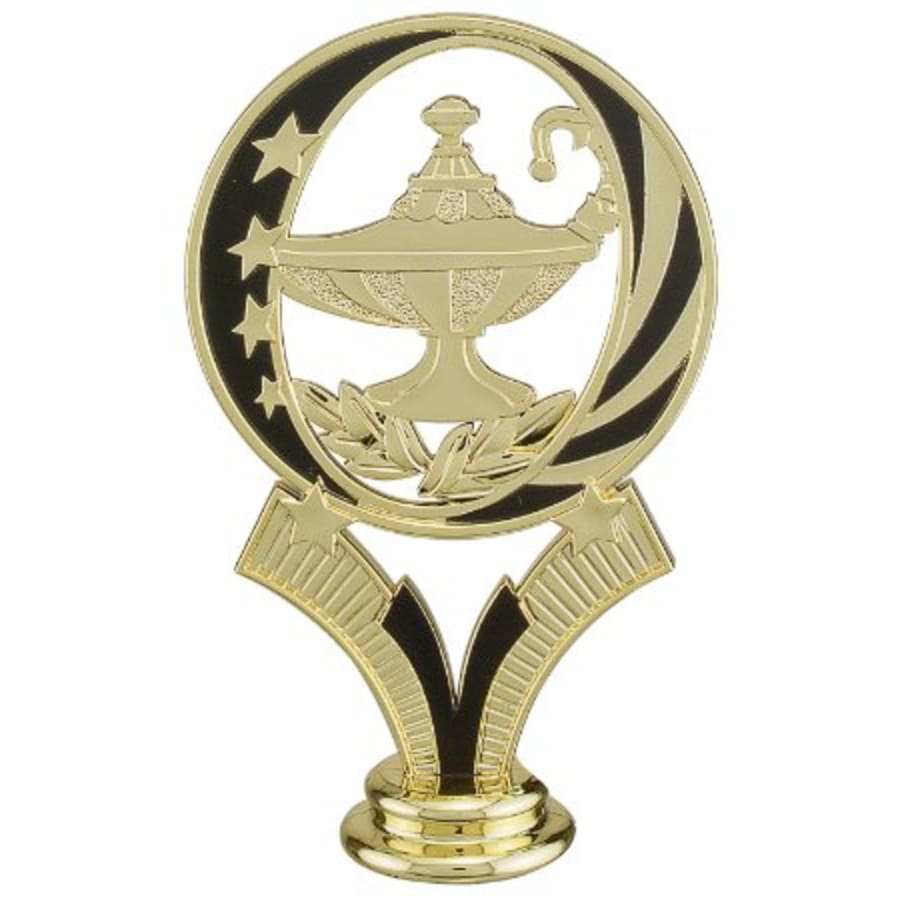 Academic, Music, Novelty and Victory Trophy Figures (Packs) - 5" Gold/Black Lamp of Knowledge MidNite Star Figure