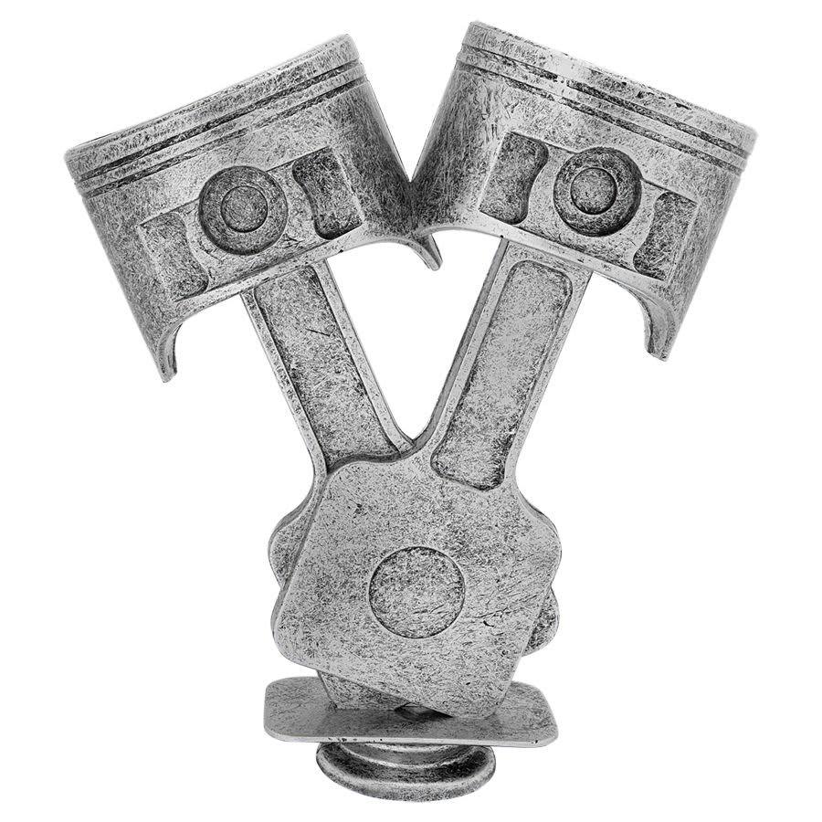 Academic, Music, Novelty and Victory Trophy Figures (Packs) - 6" Antique Silver Piston Figure
