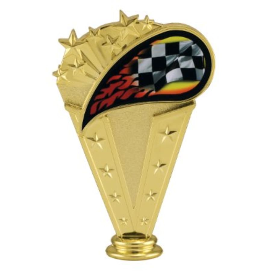 Academic, Music, Novelty and Victory Trophy Figures (Packs) - 6" Color Racing Flag Flame Figure