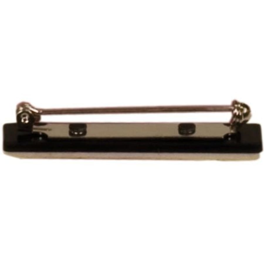 Award Ribbons, Badge Holders, Pin Backs and Lanyards (Packs) - 1 1/2" Black Side Opening Bar Pin with Adhesive