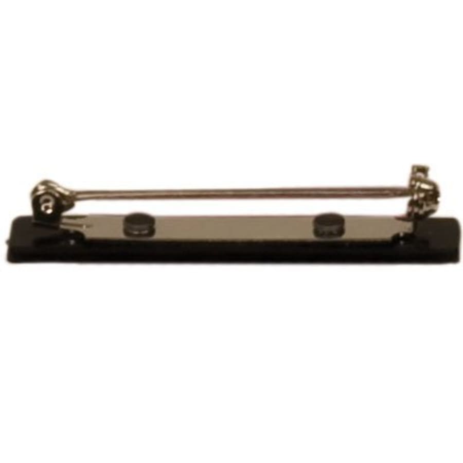 Award Ribbons, Badge Holders, Pin Backs and Lanyards (Packs) - 1 1/2" Black Side Opening Vinyl Backed Bar Pin