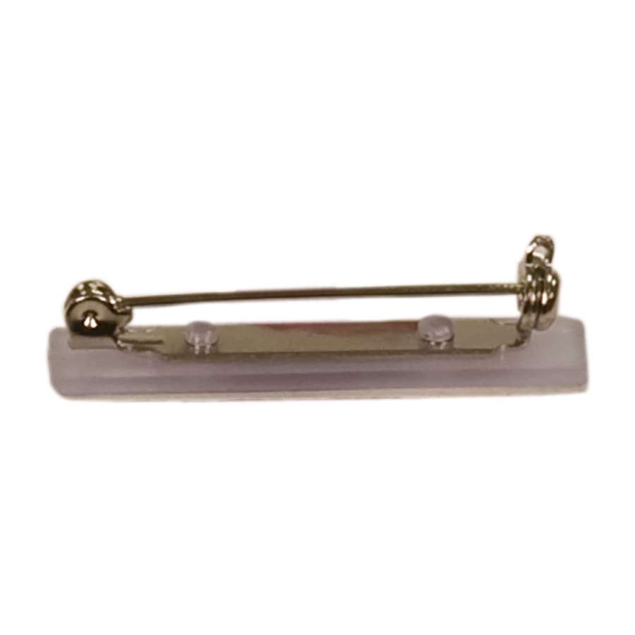 Award Ribbons, Badge Holders, Pin Backs and Lanyards (Packs) - 1 1/2" Clear Top Opening Bar Pin with Adhesive