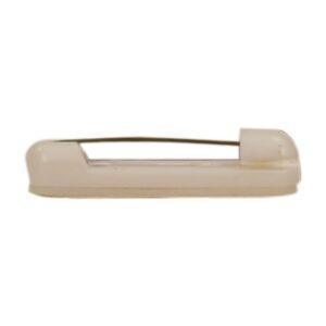 Award Ribbons, Badge Holders, Pin Backs and Lanyards (Packs) - 1 1/2" White Rounded Plastic Bar Pin