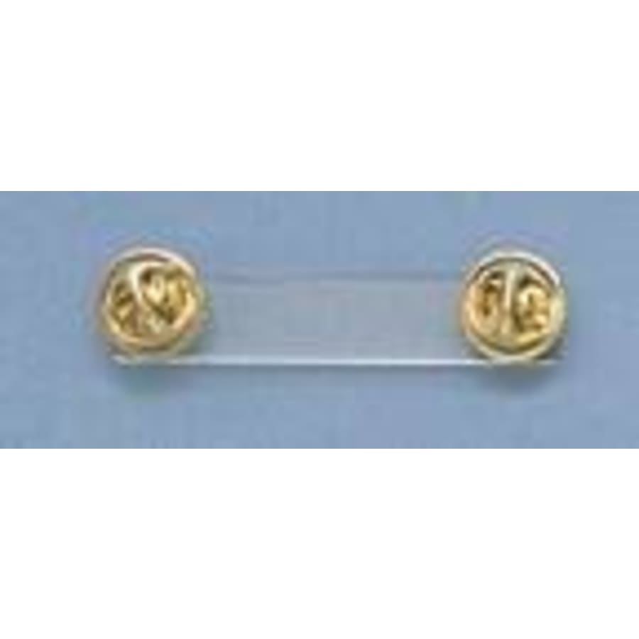 Award Ribbons, Badge Holders, Pin Backs and Lanyards (Packs) - 1/4" x 2" Clear Double Post Bar with Clutches