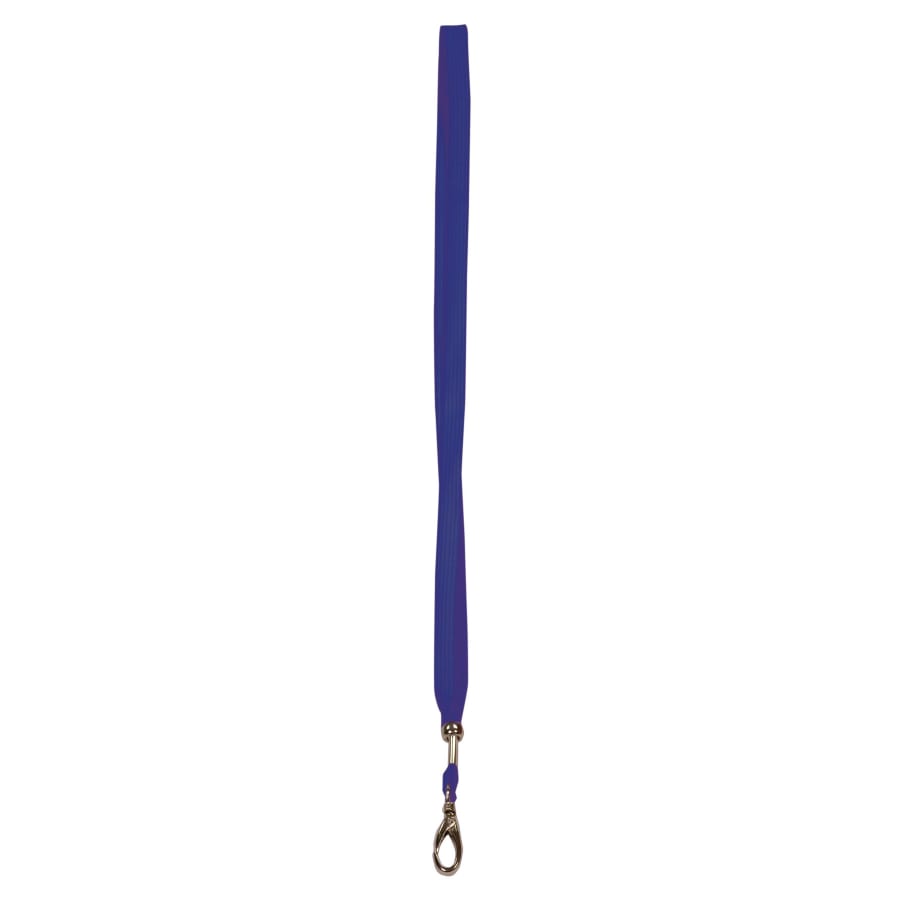 Award Ribbons, Badge Holders, Pin Backs and Lanyards (Packs) - 3/8" x 36" Blue Lanyard with Hook and Adjustable Ball