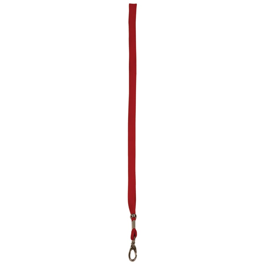 Award Ribbons, Badge Holders, Pin Backs and Lanyards (Packs) - 3/8" x 36" Red Lanyard with Hook and Adjustable Ball
