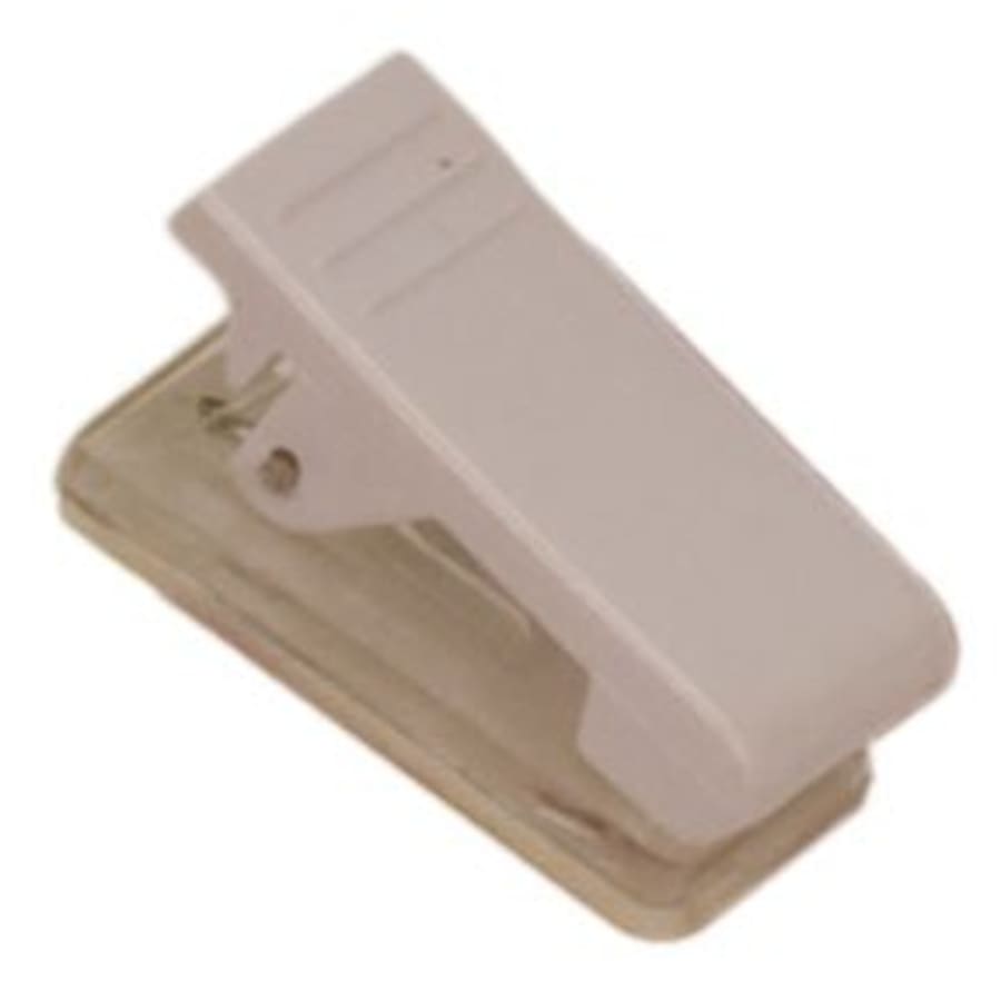 Award Ribbons, Badge Holders, Pin Backs and Lanyards (Packs) - White Self-Adhesive Bulldog Clip