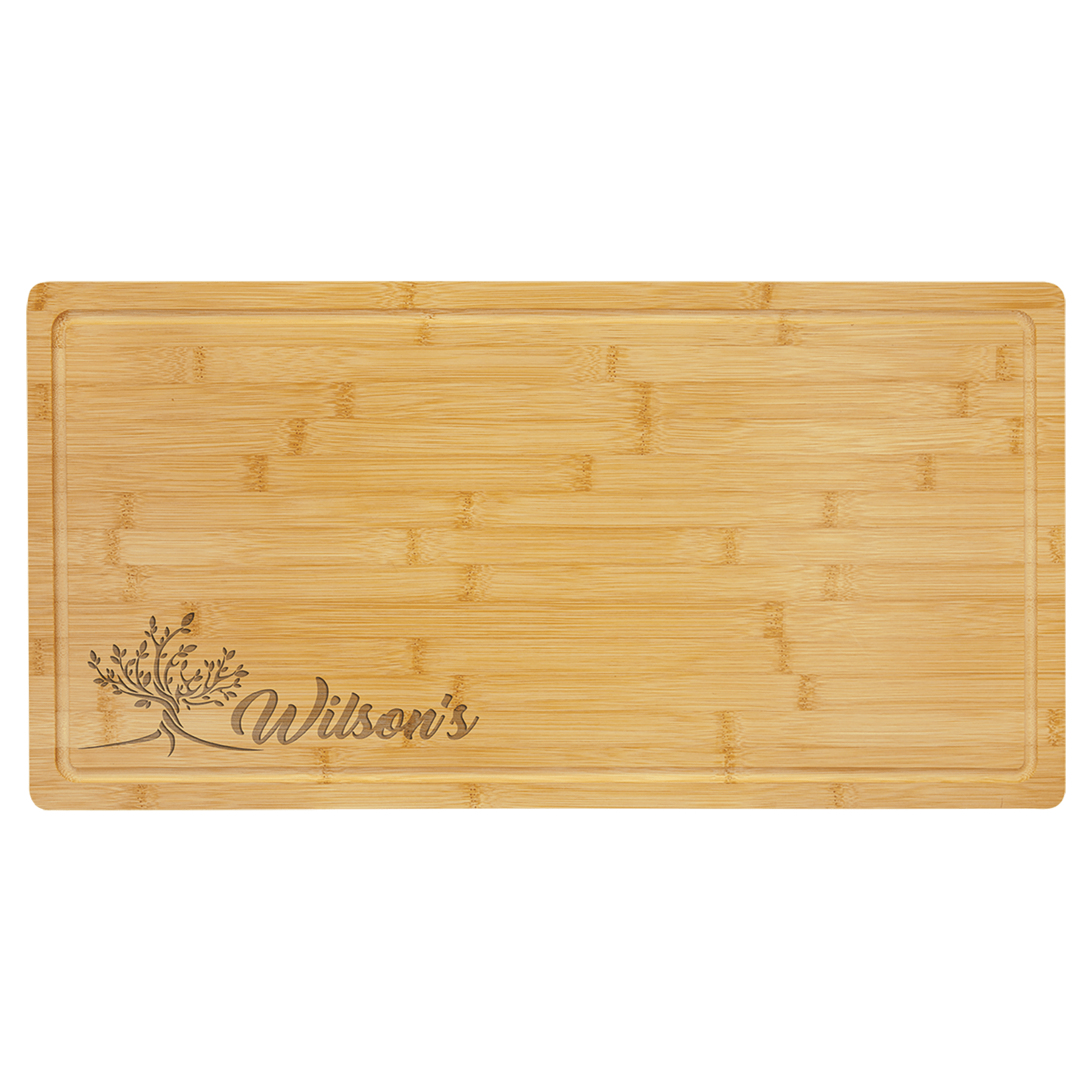 Personalized Bamboo Cutting Board with Juice Groove - 23 3/4in x 12in