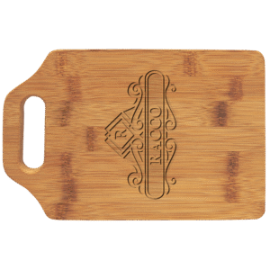 Personalized Bamboo Cutting Board with Handle - 9in x 6in