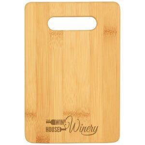 Personalized Bamboo Rectangle Cutting Board - 9in x 6in Bar Board