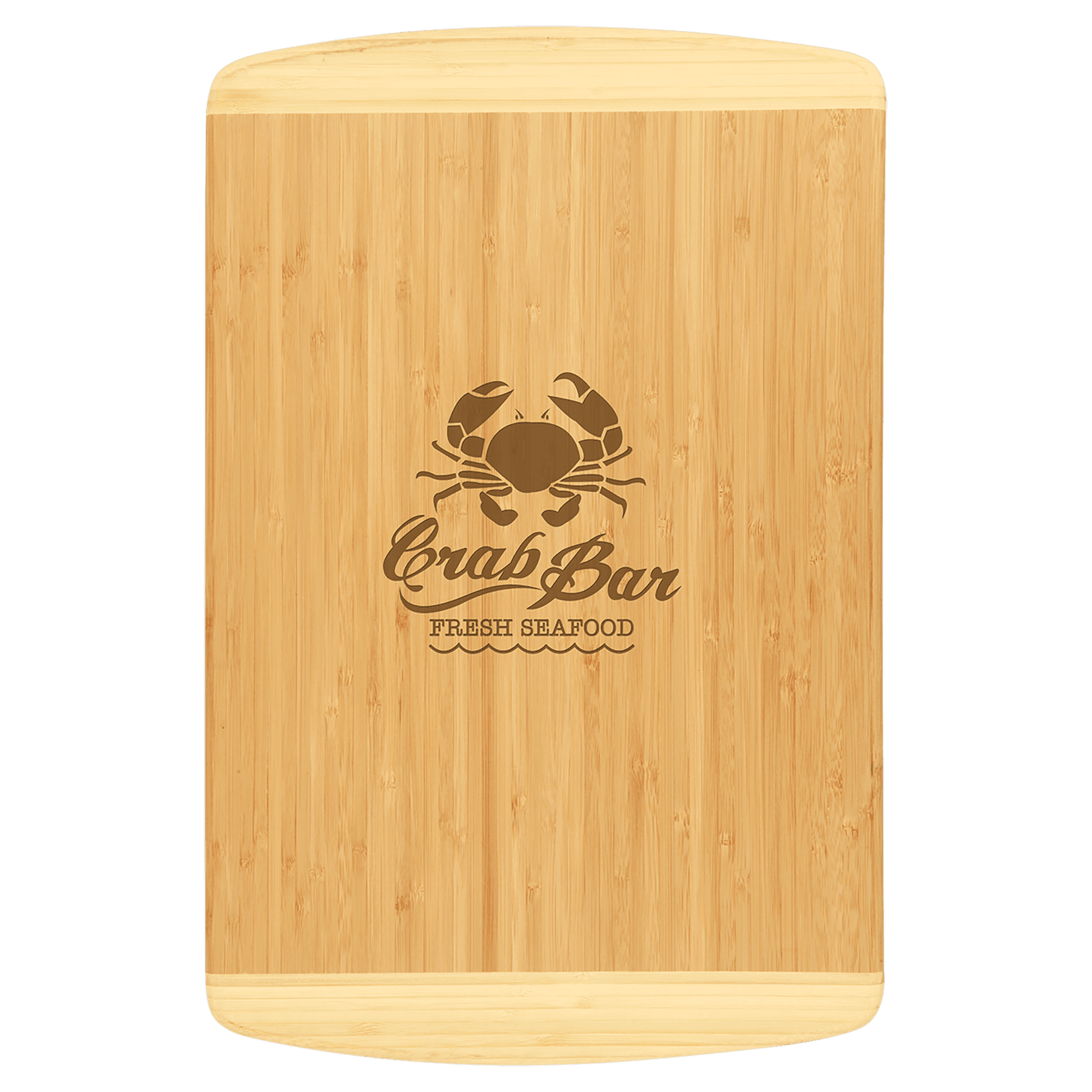 Personalized Two-Tone Bamboo Cutting Board - 18in x 12in