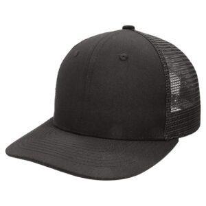 Blank Hats for Patches and Embroidery - Trucker Hat, 6-Panel Mesh Back: Black