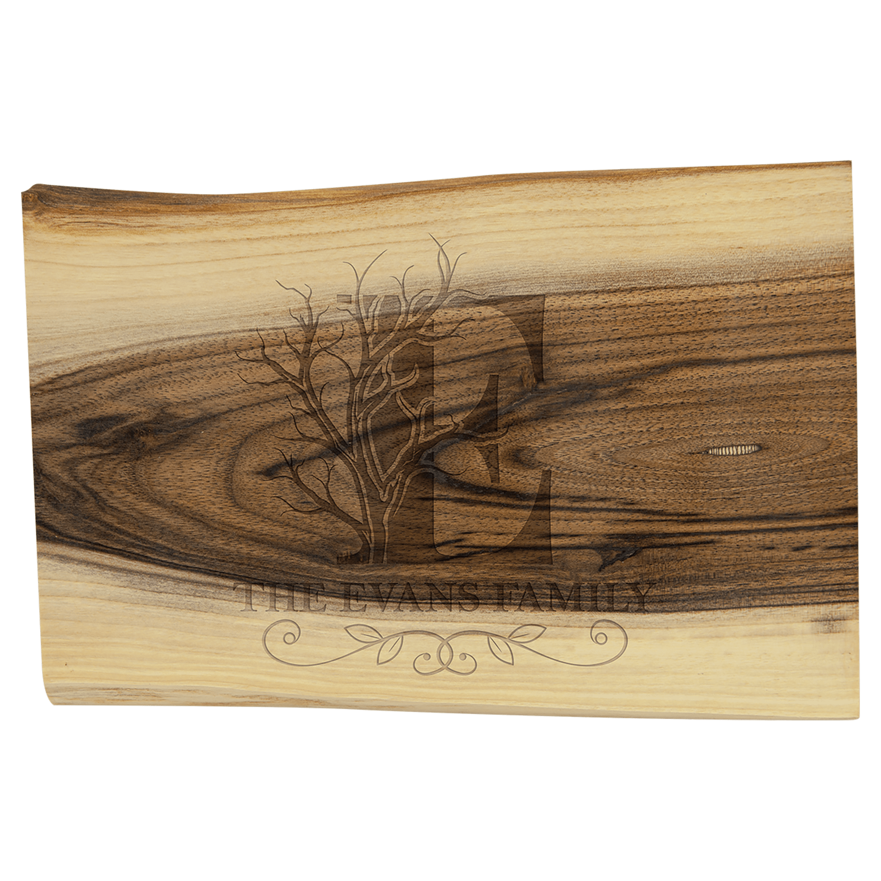 Personalized Black Walnut Cutting and Charcuterie Board - 9in x 6in Bar Board