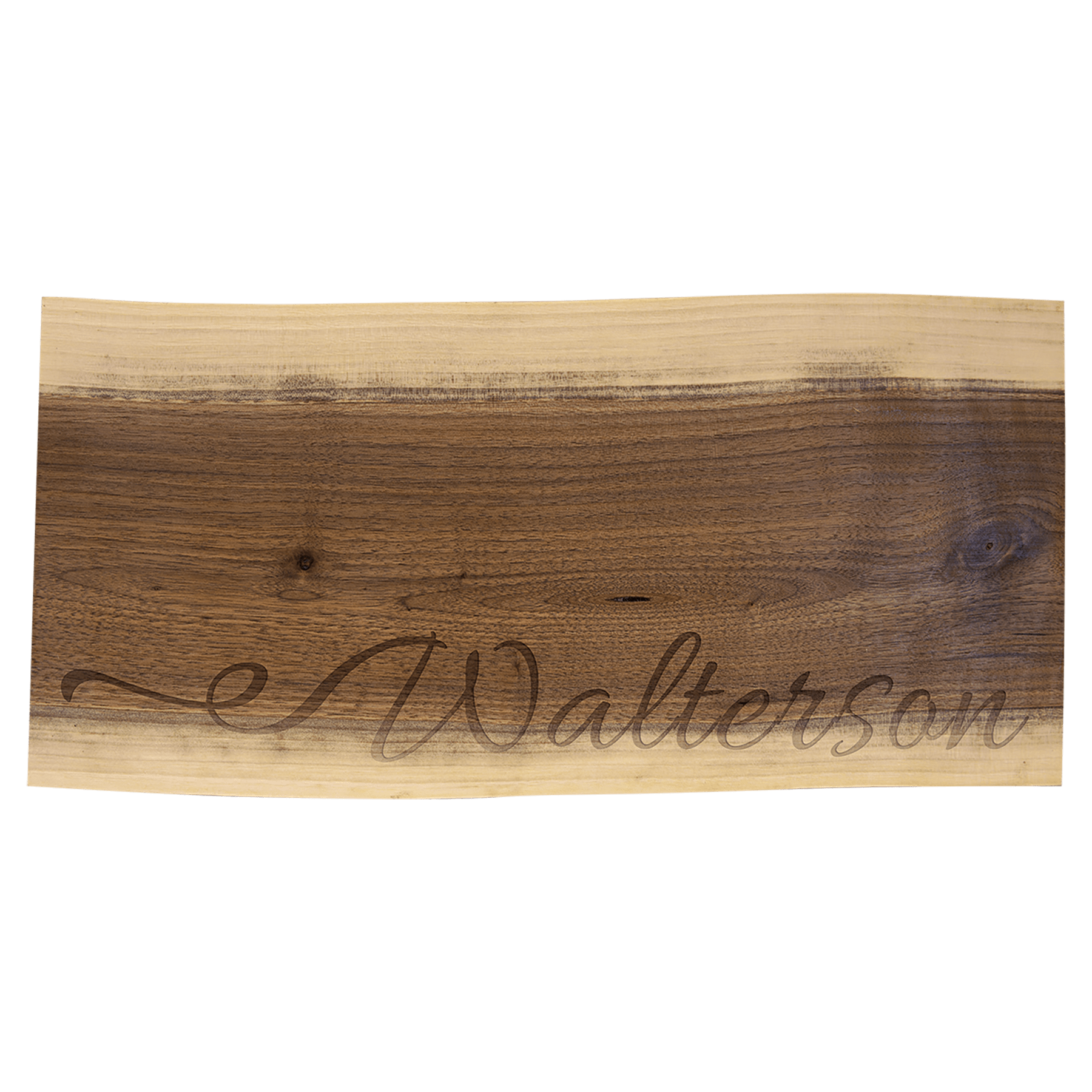 Personalized Black Walnut Cutting and Charcuterie Board - 18in x 8in