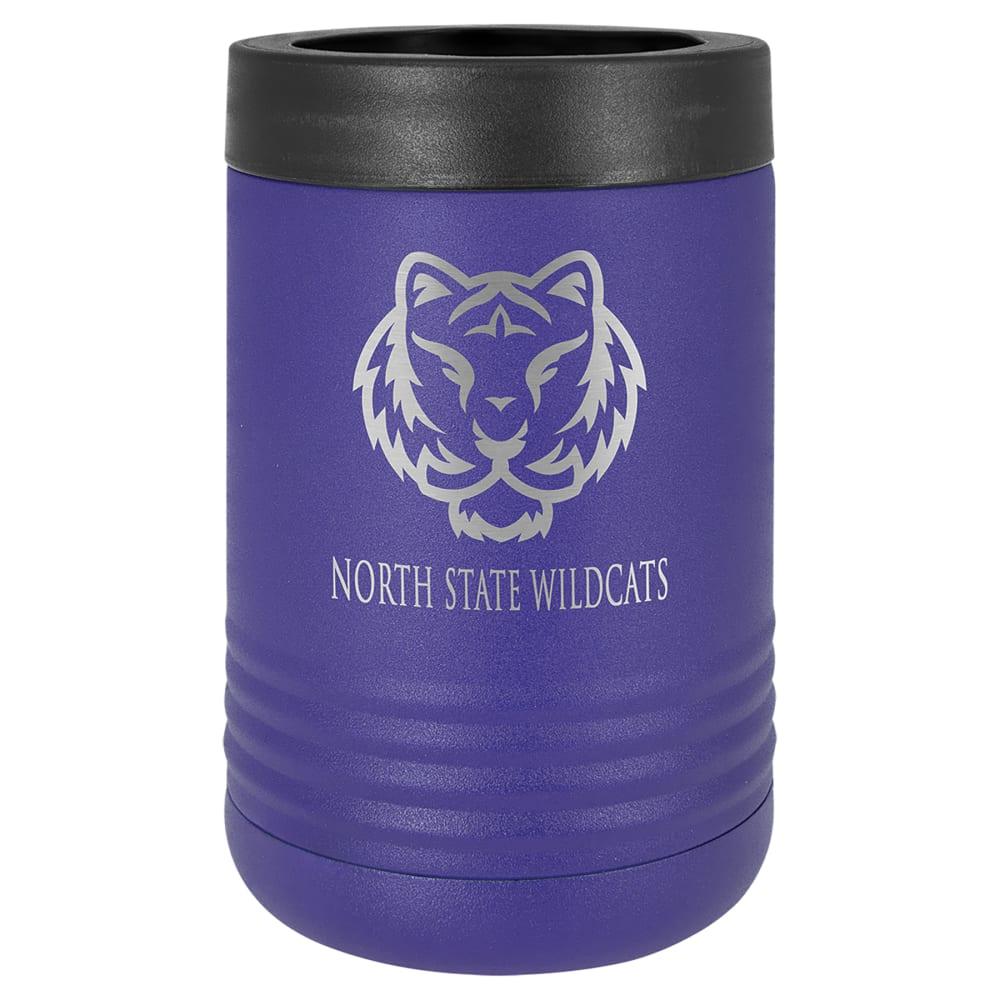 Personalized Polar Camel Can Cooler - Standard 12 oz. Can & Bottle, Purple