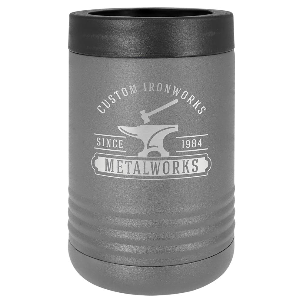 Personalized Polar Camel Can Cooler - Standard 12 oz. Can & Bottle, Dark Gray