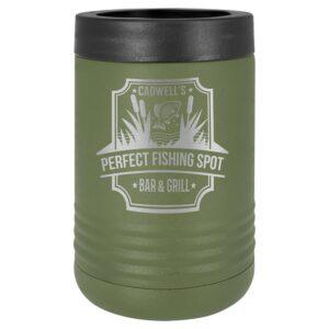 Personalized Polar Camel Can Cooler - Standard 12 oz. Can & Bottle, Olive Green
