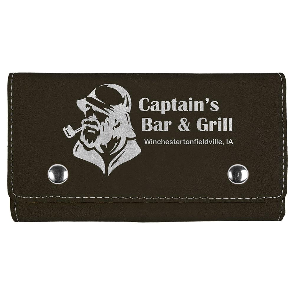 Personalized Card and Dice Set - Black/Silver