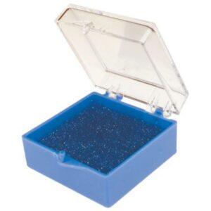 Championship Rings, Ring Boxes and Presentation Boxes (Packs) - 1 5/16" x 1 5/16" Clear/Blue Plastic Presentation Box with Pad