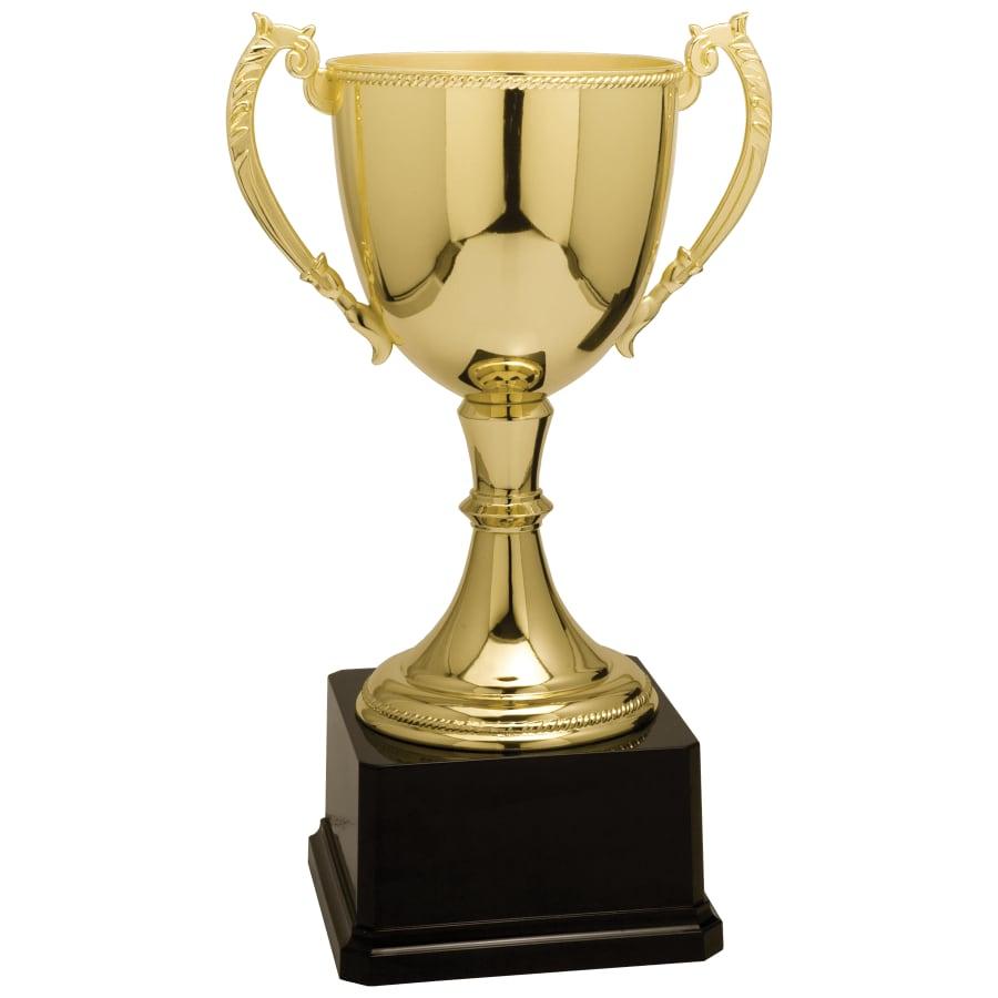 Completed Metal Cup Trophies, Blank (Single or 5) - 11" Gold Completed Zinc Cup Trophy