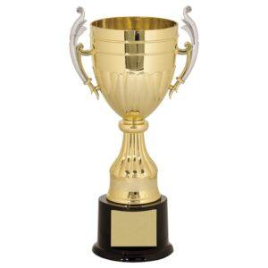 Completed Metal Cup Trophies, Blank (Single or 5) - 11" Gold/Silver Plastic Completed Cup Trophy