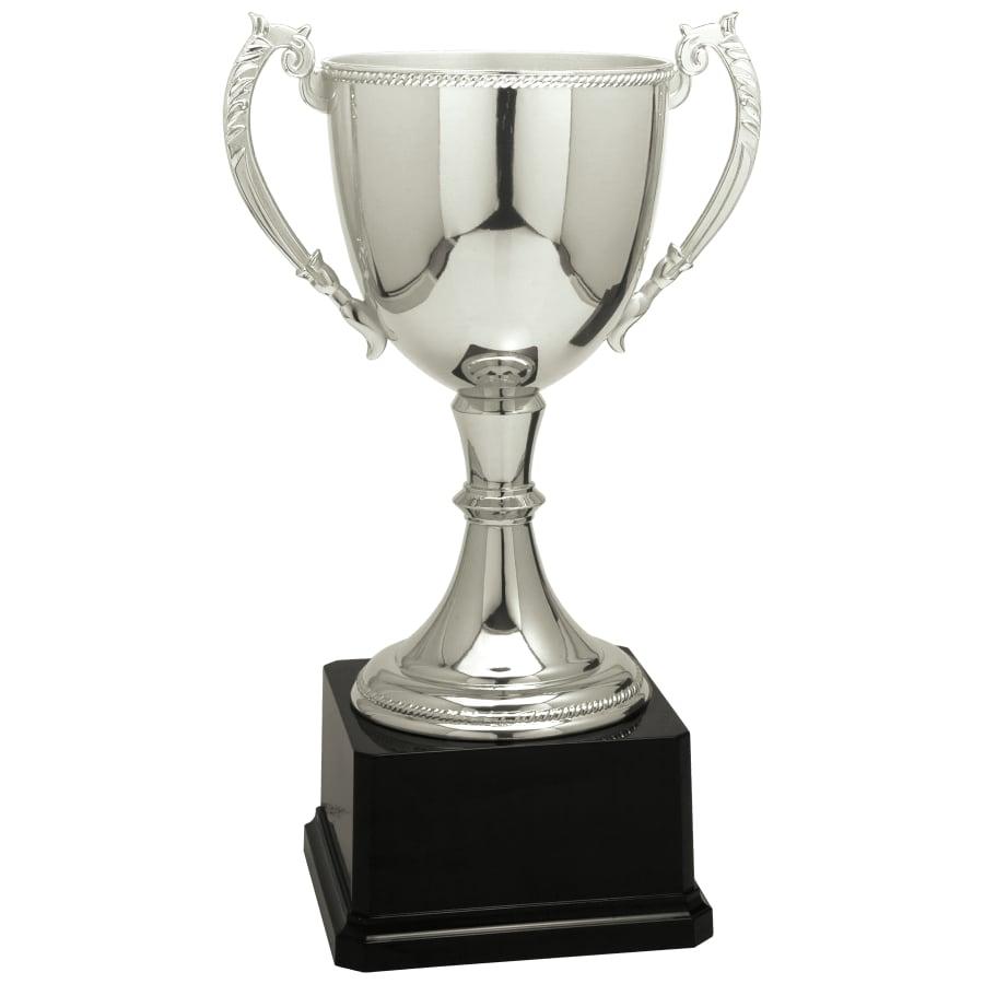 Completed Metal Cup Trophies, Blank (Single or 5) - 11" Silver Completed Zinc Cup Trophy