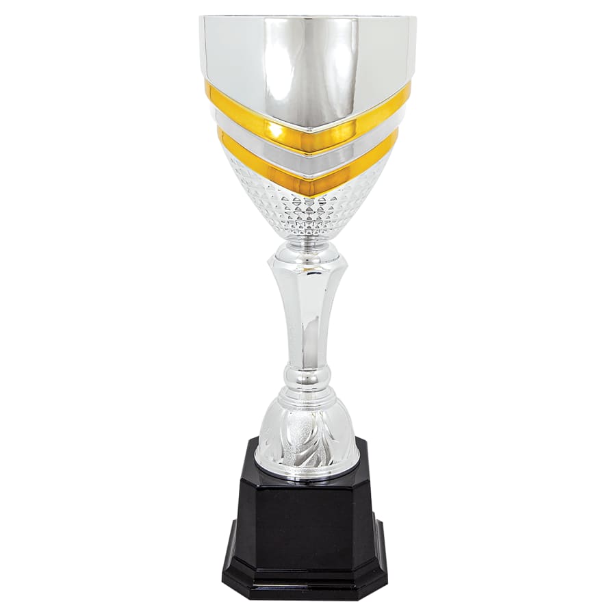 Completed Metal Cup Trophies, Blank (Single or 5) - 17" Completed Metal Cup Trophy on Plastic Base