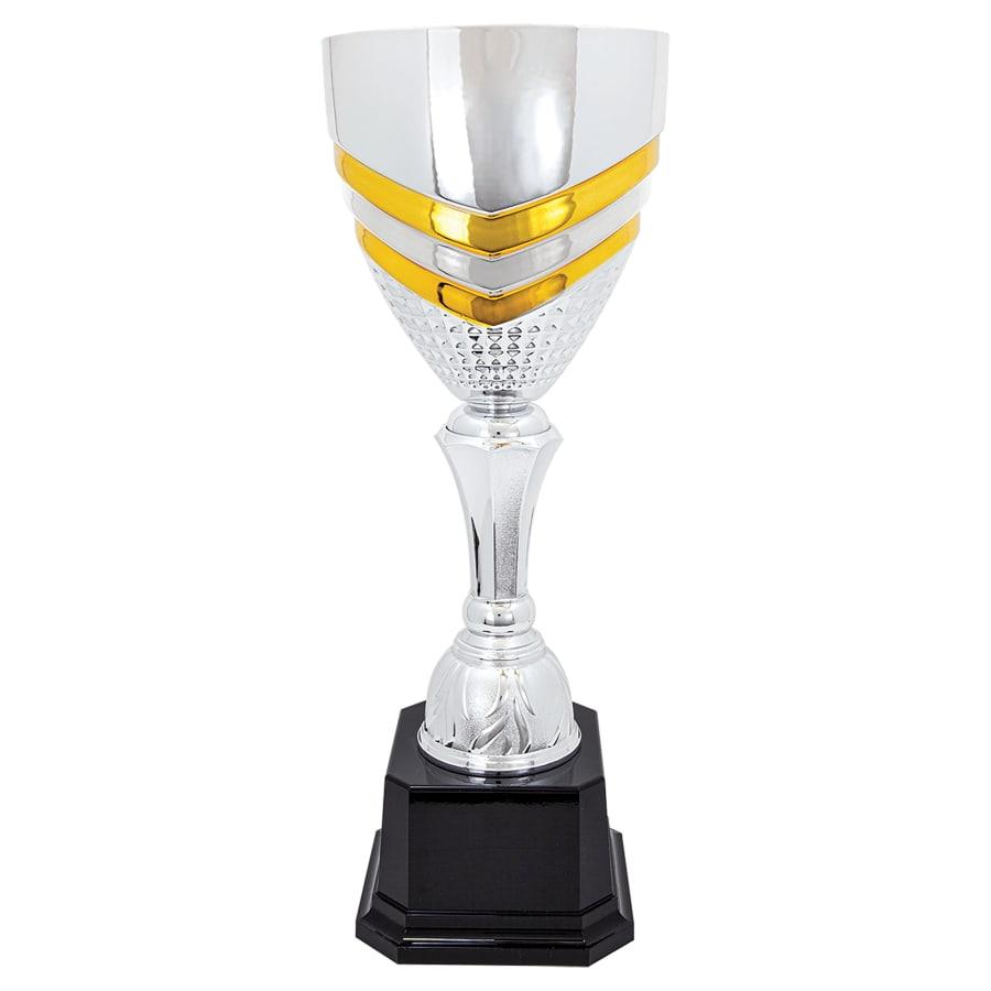 Completed Metal Cup Trophies, Blank (Single or 5) - 19" Completed Metal Cup Trophy on Plastic Base