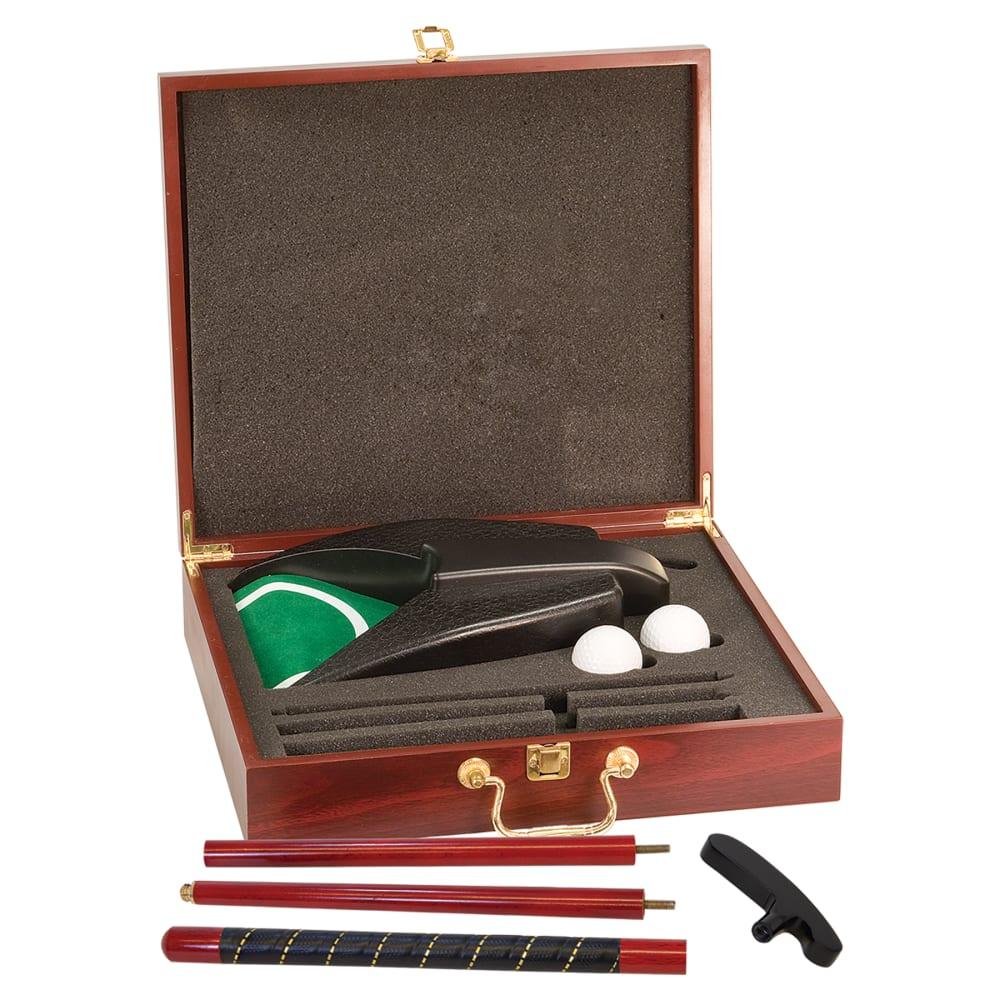 Personalized Executive Golf Putter Set, Rosewood Finish - Rosewood Finish Case