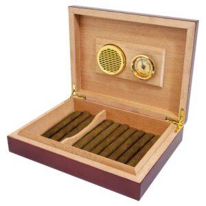 Personalized Humidor, Rosewood Piano Finish - Rosewood Piano Finish