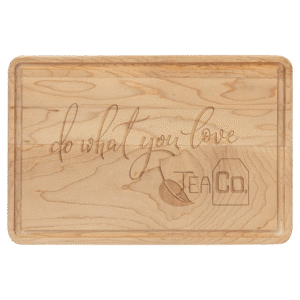 Personalized Maple or Walnut Cutting Board with Juice Groove - Maple 9in x 6in