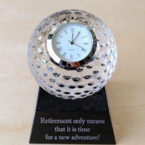 Personalized Crystal Golf Ball Clock