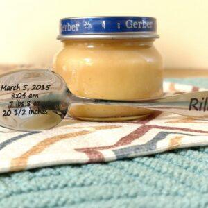 Personalized Baby Spoon with Birth Announcement