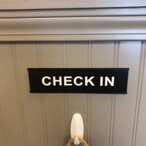 Personalized Check-In Sign with Holder